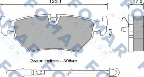 FOMAR ROULUNDS 51729281 - FO729281 265 32=276 032B-SX !колодки дисковые з.\ Peugeot 806 2.0/T &16V/1.9TD-2.1TD 94-02 с ABS
