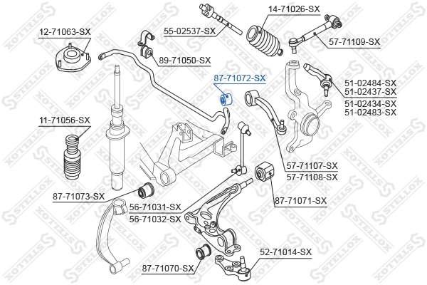 STELLOX 87-71072-SX - Сайлентблок
