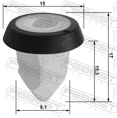 FEBEST 88570-076 - Клипса