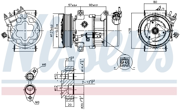 NISSENS 89053 - Компрессор кондиционера