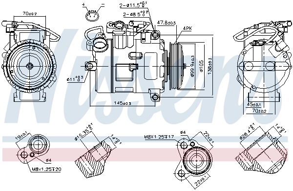 NISSENS 89116 - Компрессор кондиционера