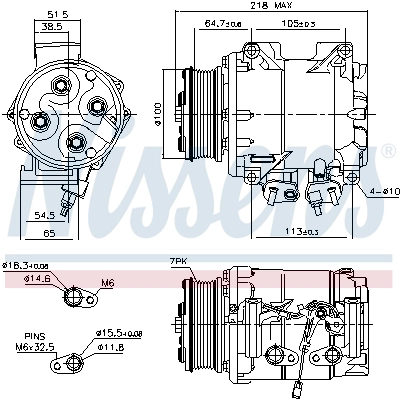 NISSENS 89242 - Компрессор кондиционера