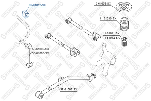 STELLOX 89-61012-SX - Втулки стабилизатора