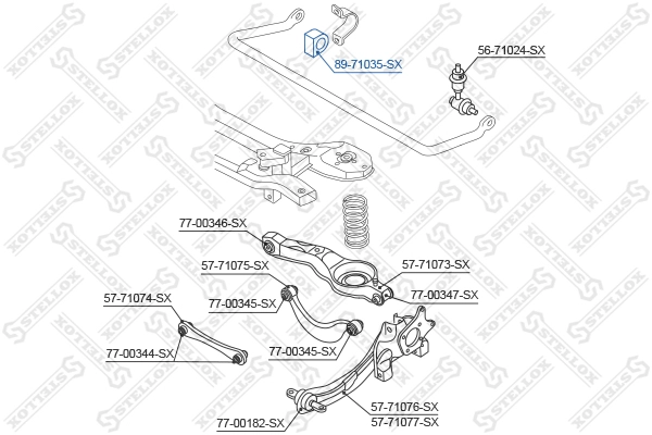 STELLOX 89-71035-SX - Втулки стабилизатора