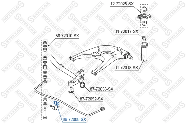 STELLOX 89-72008-SX - Втулки стабилизатора