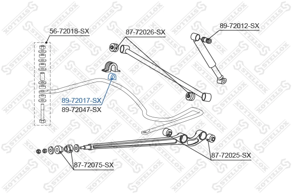 STELLOX 89-72017-SX - Втулки стабилизатора