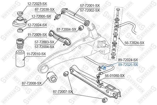 STELLOX 89-72025-SX - Втулки стабилизатора