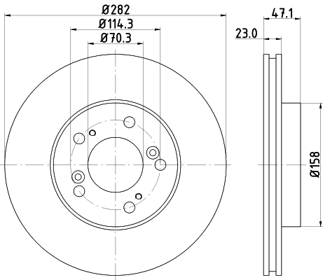 HELLA PAGID 8DD 355 107-131 - Тормозные диски