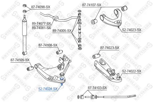 STELLOX 5274024sx - опора шаровая нижняя