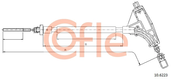 COFLE 92.10.6223 - Трос ручника
