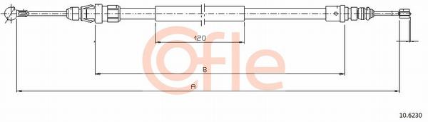 COFLE 92.10.6230 - Трос ручника