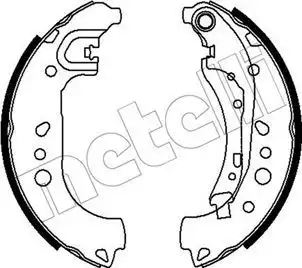 METELLI 530718 - Колодки тормозные барабанные, комплект