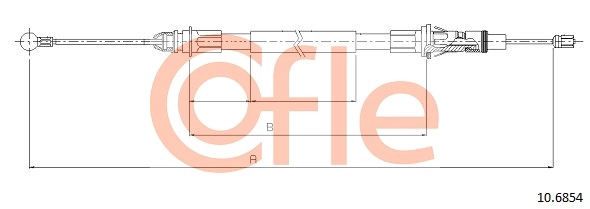 COFLE 92.10.6854 - Трос ручника