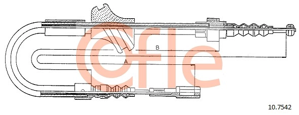 COFLE 92.10.7542 - Трос ручника