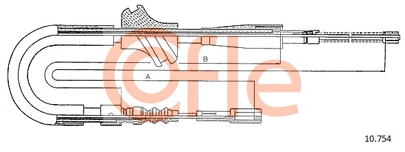 COFLE 92.10.754 - Трос ручника