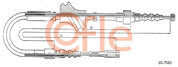 COFLE 92.10.7581 - Трос ручника