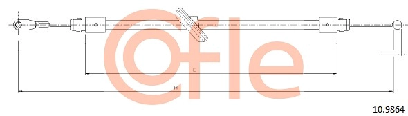 COFLE 92.10.9864 - Трос ручника