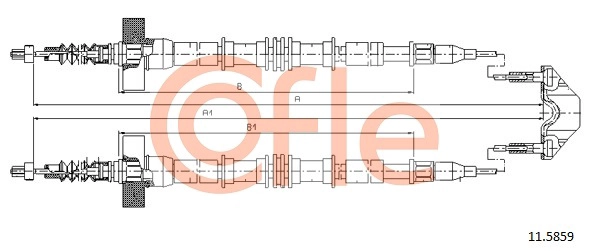 COFLE 92.11.5859 - Трос ручника