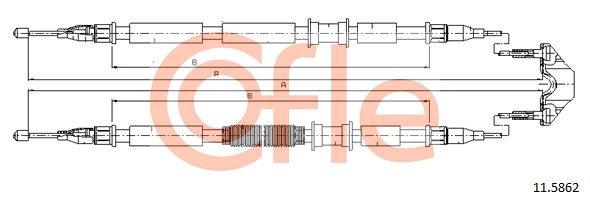 COFLE 92.11.5862 - Трос ручника