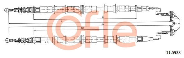 COFLE 92.11.5938 - Трос ручника