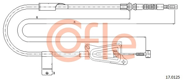 COFLE 92.17.0125 - Трос ручника