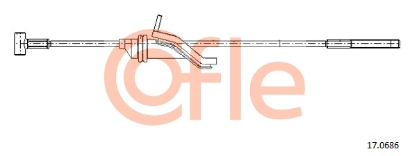 COFLE 92.17.0686 - Трос ручника