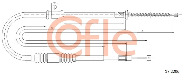 COFLE 92.17.2206 - Трос ручника
