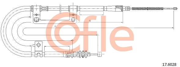 COFLE 92.17.6028 - Трос ручника