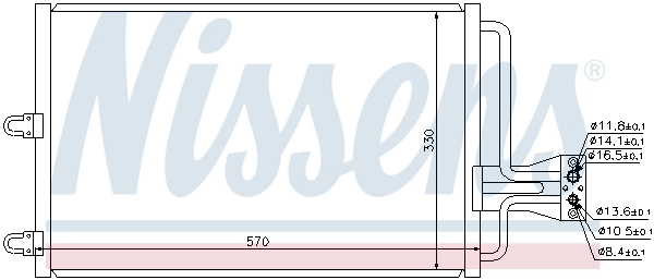 NISSENS 94100 - Радиатор кондиционера