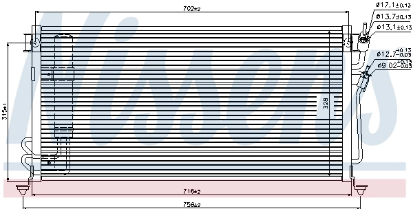 NISSENS 94748 - Радиатор кондиционера