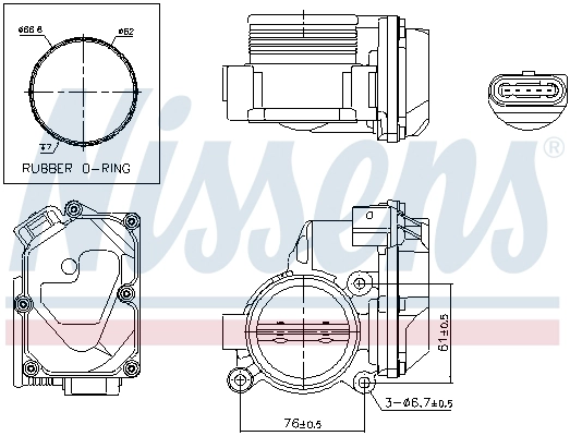 NISSENS 955060 - Дроссельная заслонка