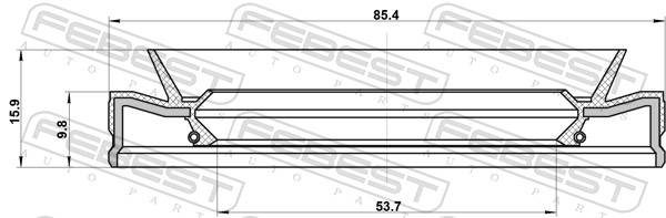 FEBEST 95HES-55851016L - Сальник КПП