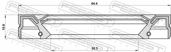 FEBEST 95IEW-40641113C - Сальник полуоси