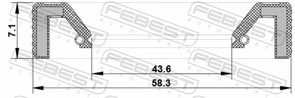 FEBEST 95KAY-45580707R - Сальник КПП
