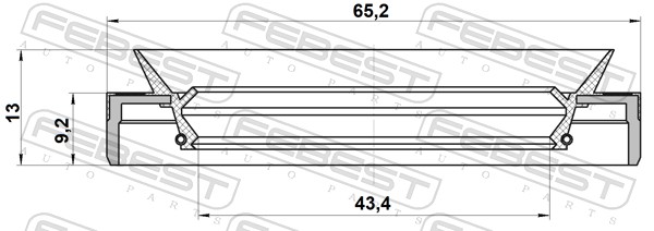 FEBEST 95MEY-45650913R - Сальник полуоси