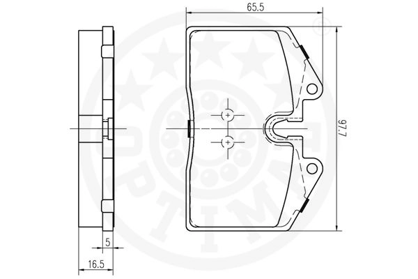 OPTIMAL 9730 - Тормозные колодки 