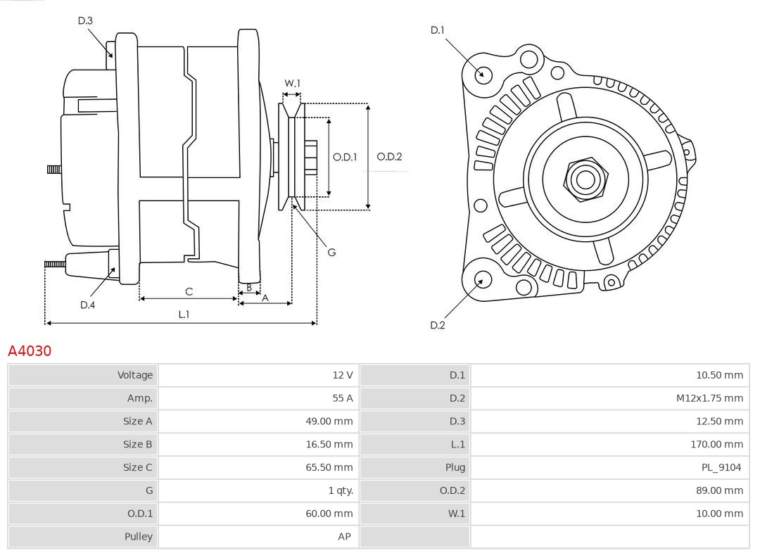AS-PL A4030 - Генератор Brand new AS-PL