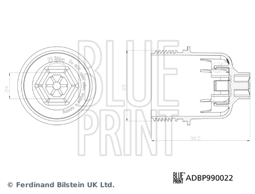 BLUE PRINT ADBP990022 - Крышка масляного фильтра