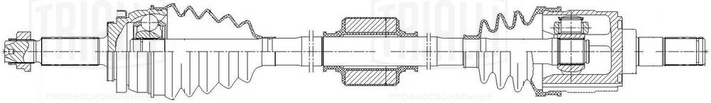 TRIALLI AR 0804 - Приводной вал (полуось)