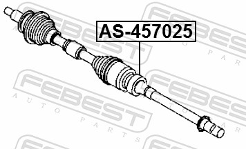 FEBEST AS-457025 - Подвесной подшипник