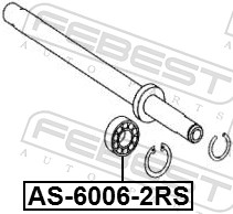 FEBEST AS-6006-2RS - Подвесной подшипник