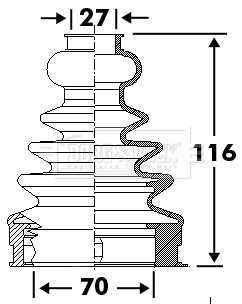 Комплект пыльника, приводной вал Trilobe