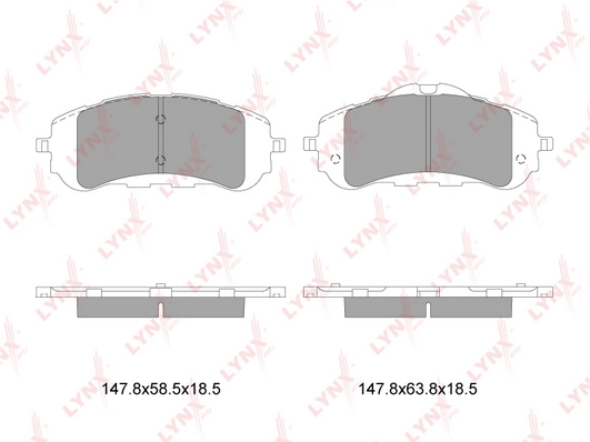 LYNXAUTO BD-6114 - Тормозные колодки 