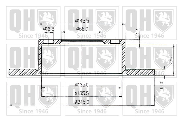 QUINTON HAZELL BDC3633 - Тормозные диски