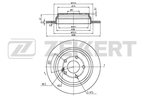 ZEKKERT BS-5417 - Тормозные диски