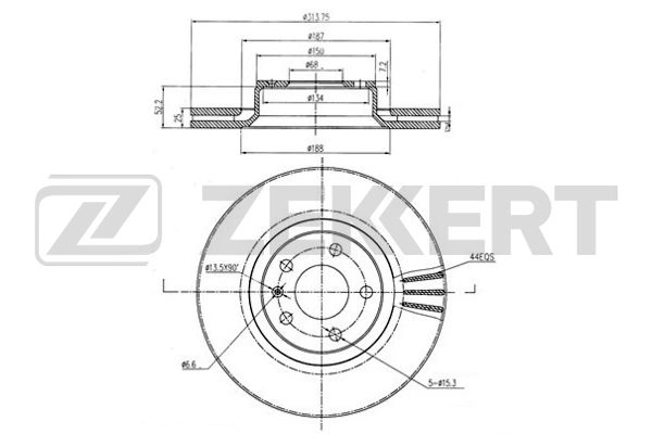 ZEKKERT BS-5921 - Тормозные диски