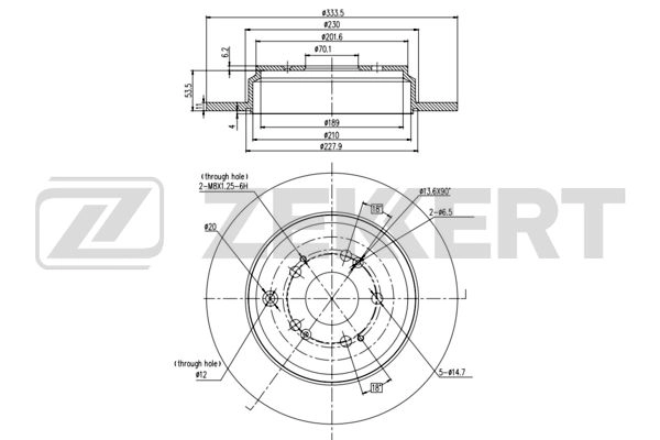 ZEKKERT BS-5950 - Тормозные диски