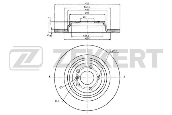 ZEKKERT BS-6118 - Тормозные диски