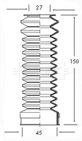 BORG BSG3007 - Пыльник рулевой рейки