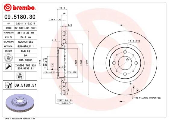 Тормозной диск COATED DISC LINE